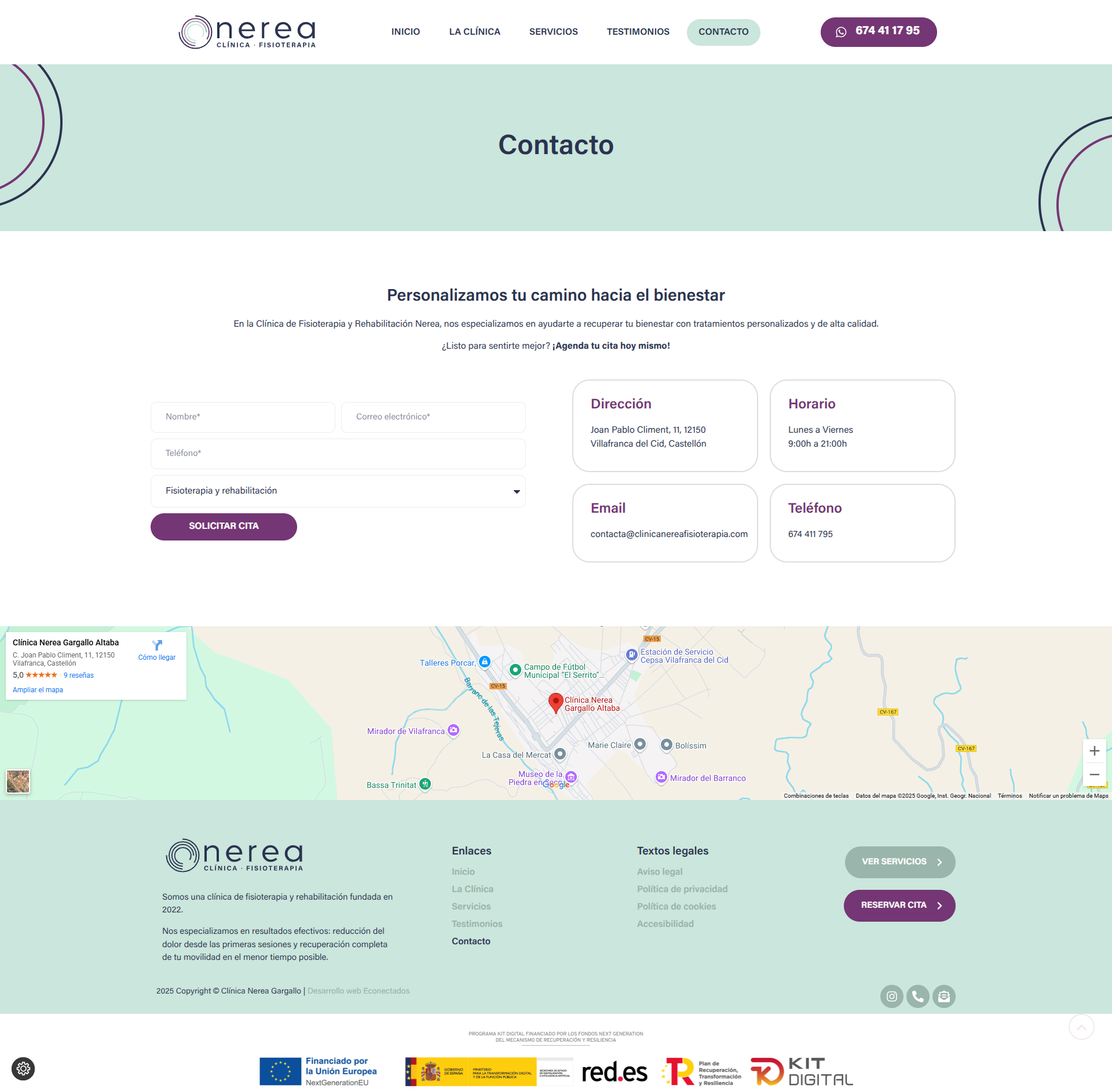 Clinica nerea Fisioterapia