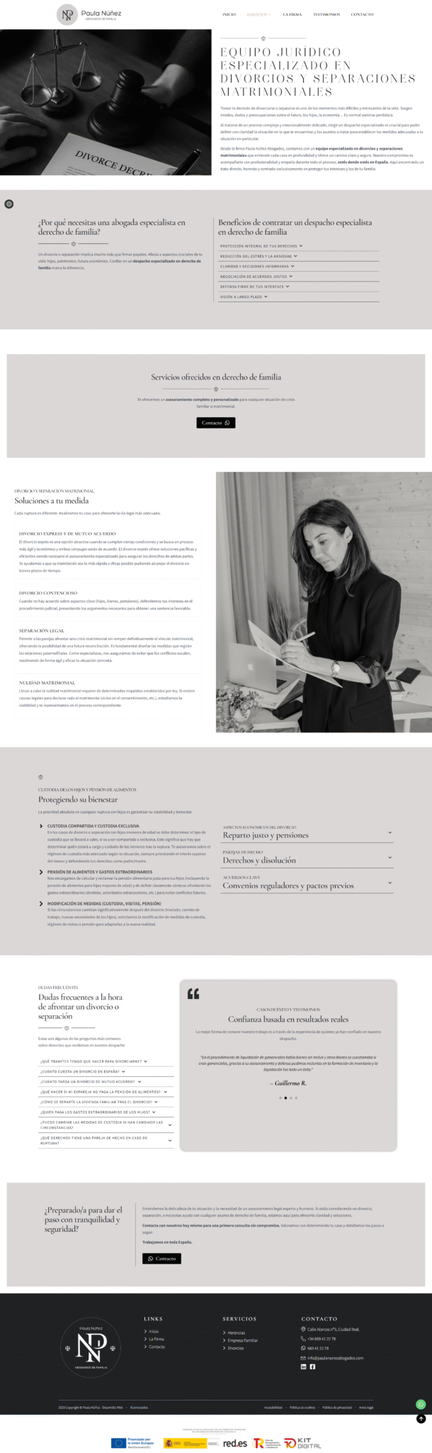 Diseño web para Abogado de familia Paula Núñez