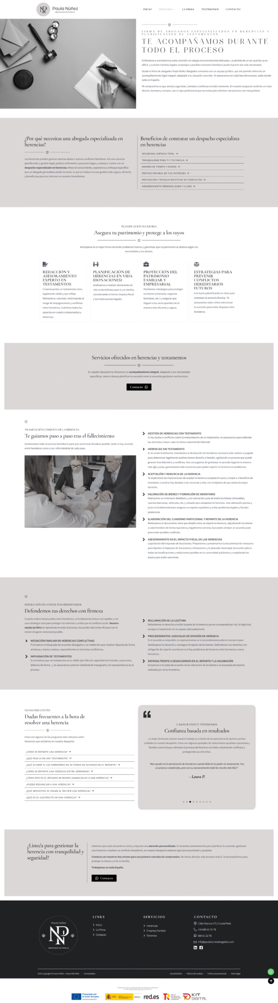 Diseño web para Abogado de familia Paula Núñez