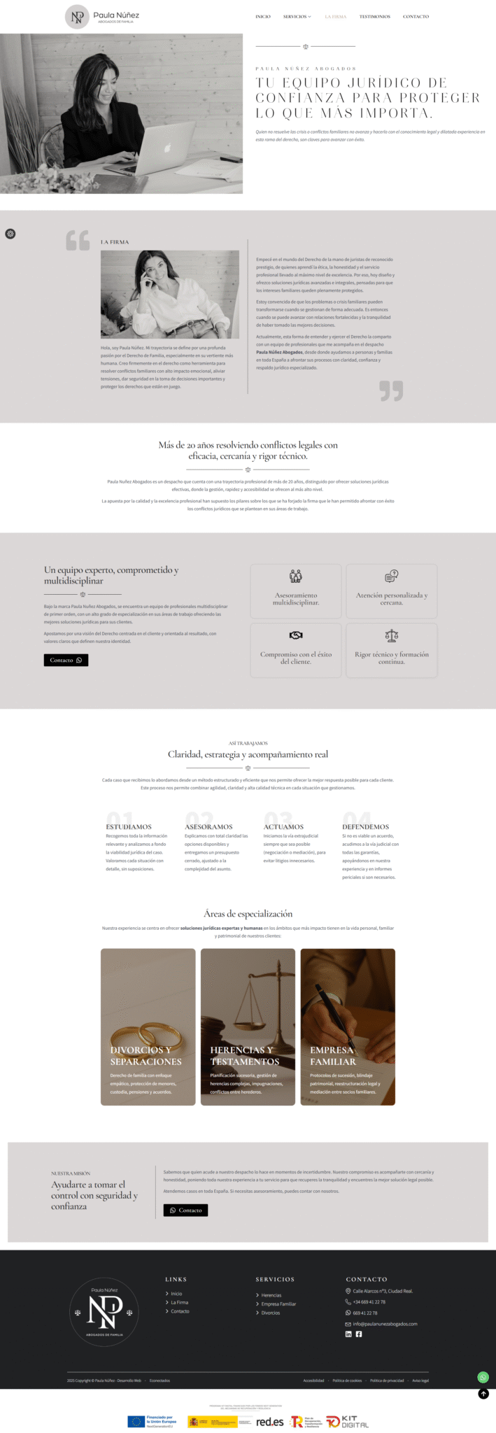 Diseño web para Abogado de familia Paula Núñez